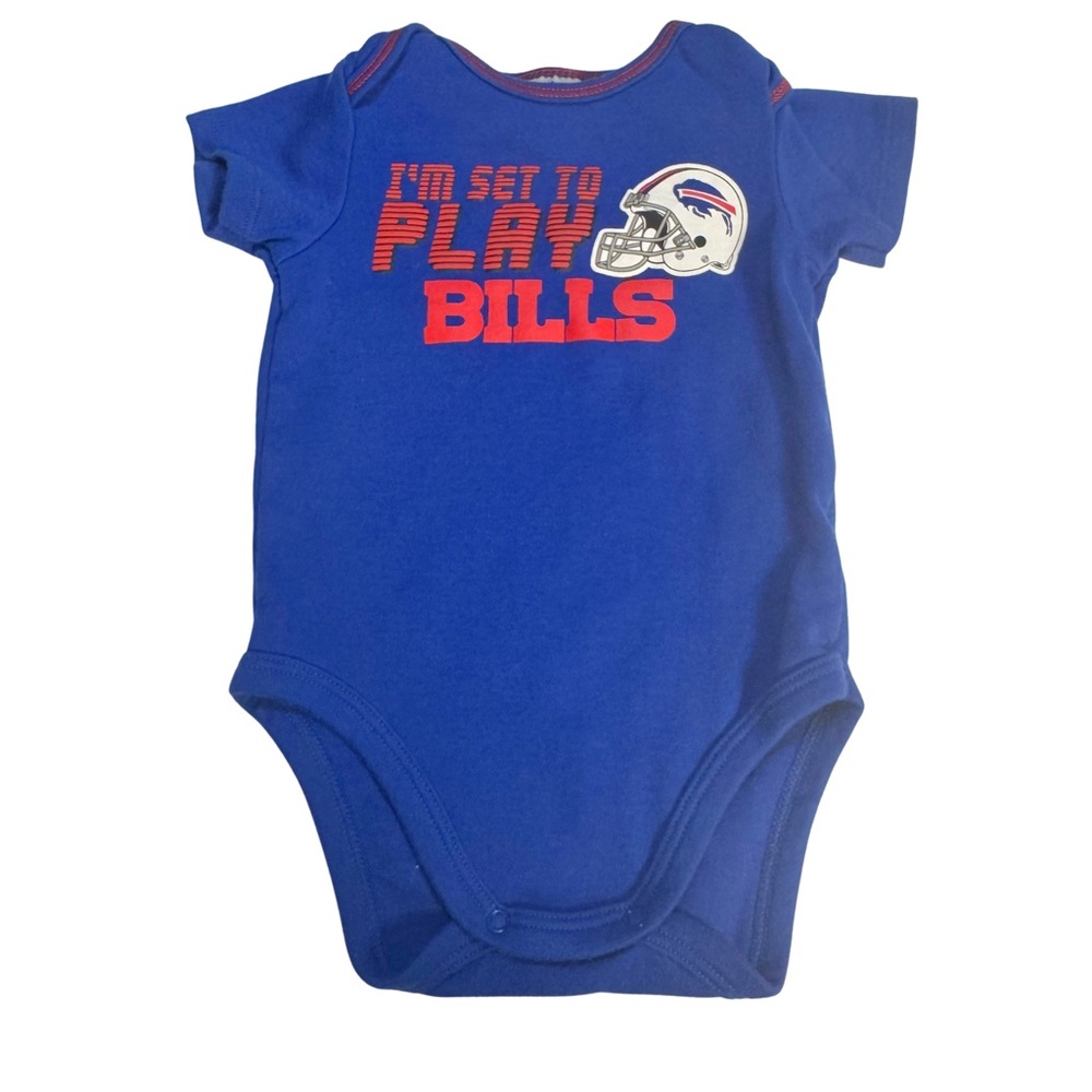NFL Team Apparel‎ Buffalo Bills One Piece Bodysuit Size 3-6 months Short Sleeve